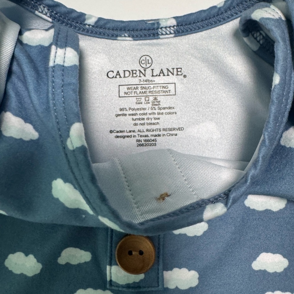 Caden Lane Blue Cloud Sleep Gown Newborn - Picture 3 of 3
